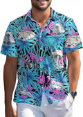 99TIMORO Wars Movie Hawaiian Shirt - Space Button Short Sleeve Top as