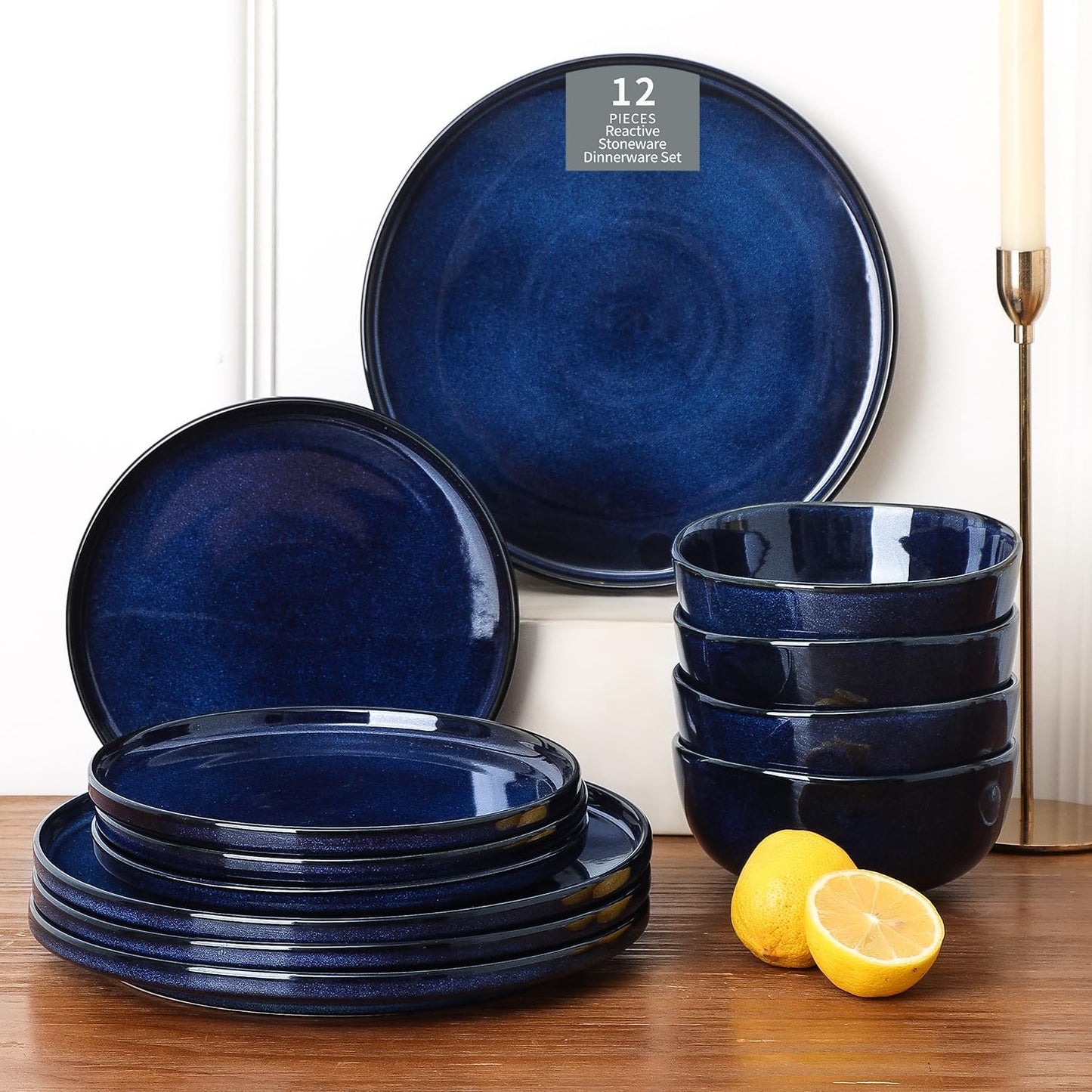 Vicrays Ceramic Dinnerware Set - 12 Pieces for 4 People