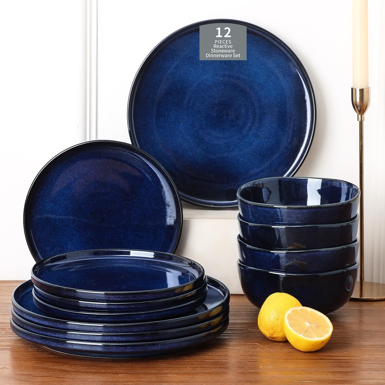 Vicrays Ceramic Dinnerware Set - 12 Pieces for 4 People