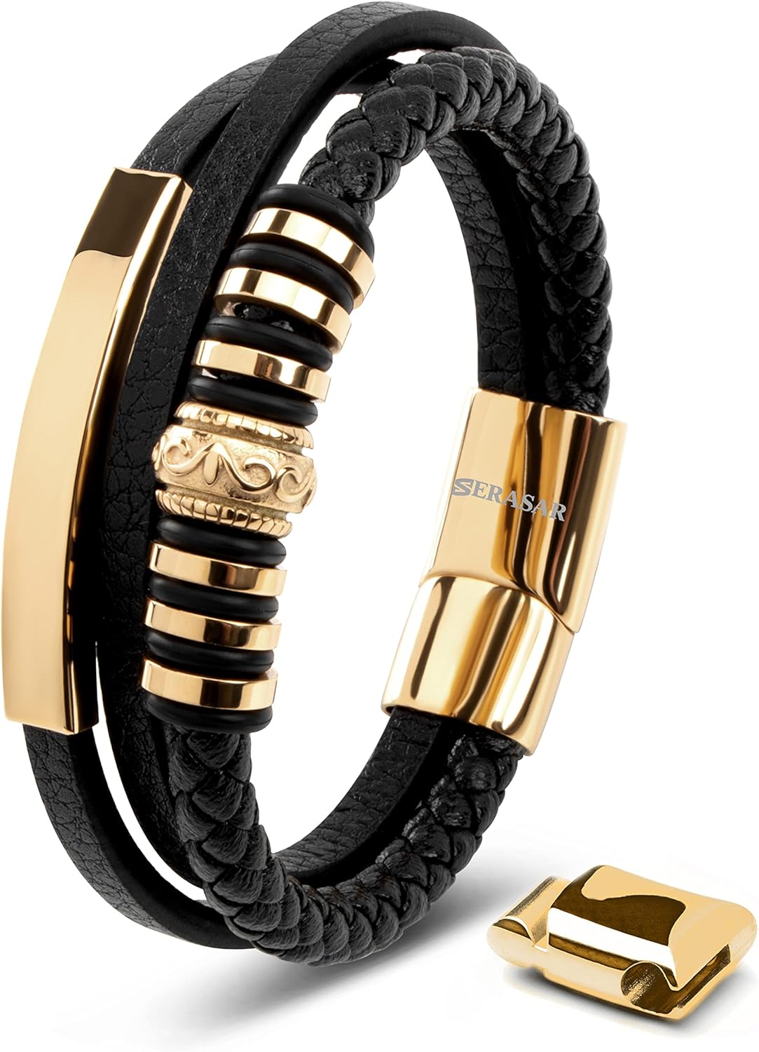 Sleek Leather Bracelet | Magnetic Clasp | 3 Colors