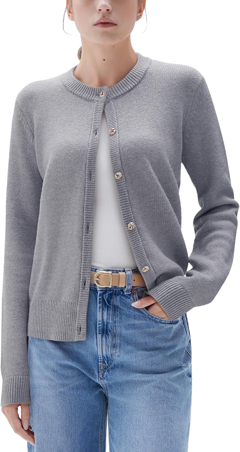 SUUKSESS Women Chunky Cashmere Cardigan for Trendy Fall Fashion
