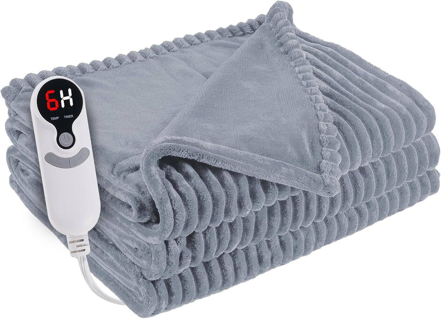 Electric Heated Blanket 50x60 Cozy Flannel with 6 Heat Settings