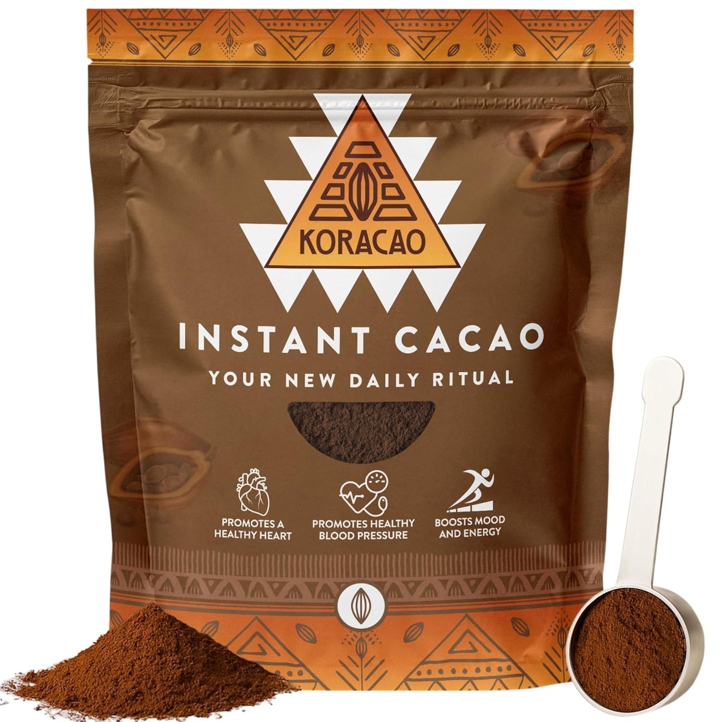 KORACAO Instant Ceremonial Cacao Powder for Mind, Body & Soul