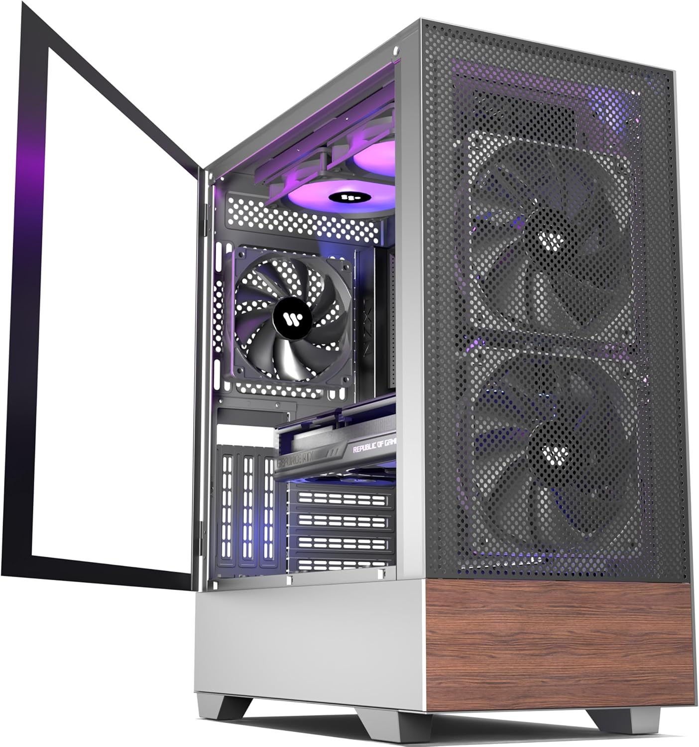 KEDIERS PC Case ATX 3 Fans Pre-Installed for Gaming Setup