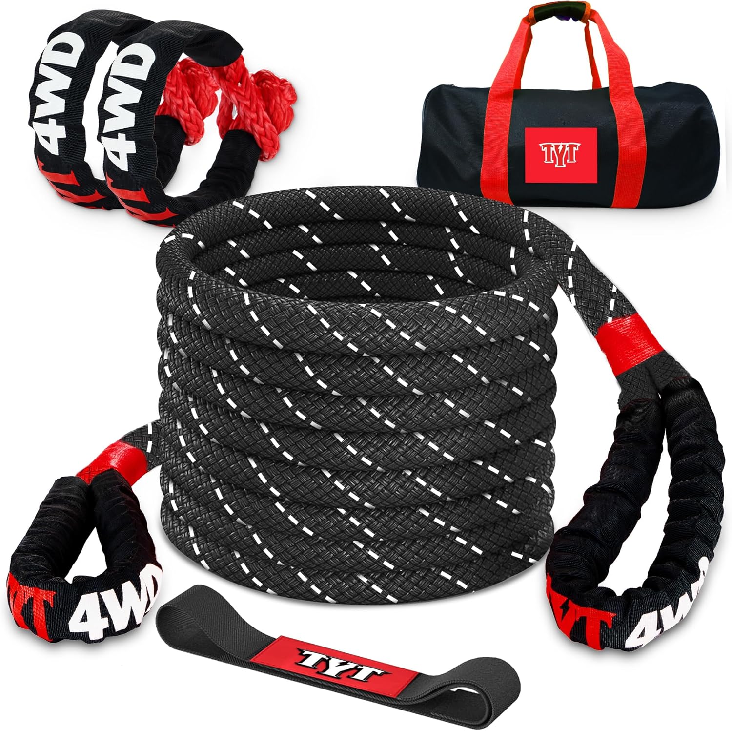TYT Kinetic Recovery Rope 1in x 30ft for Offroad Vehicles