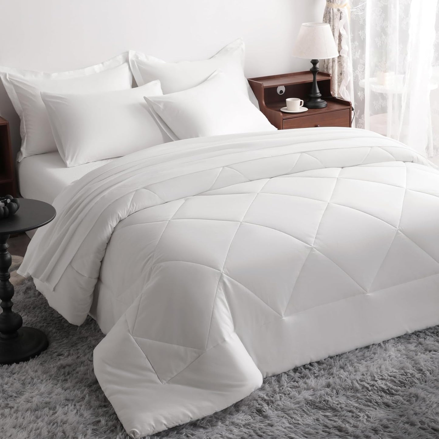 NTBAY King Comforter Set with Sheets for All Seasons Comfort