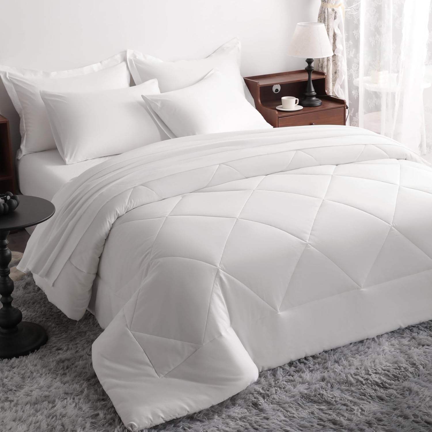 NTBAY King Comforter Set with Sheets for All Seasons Comfort