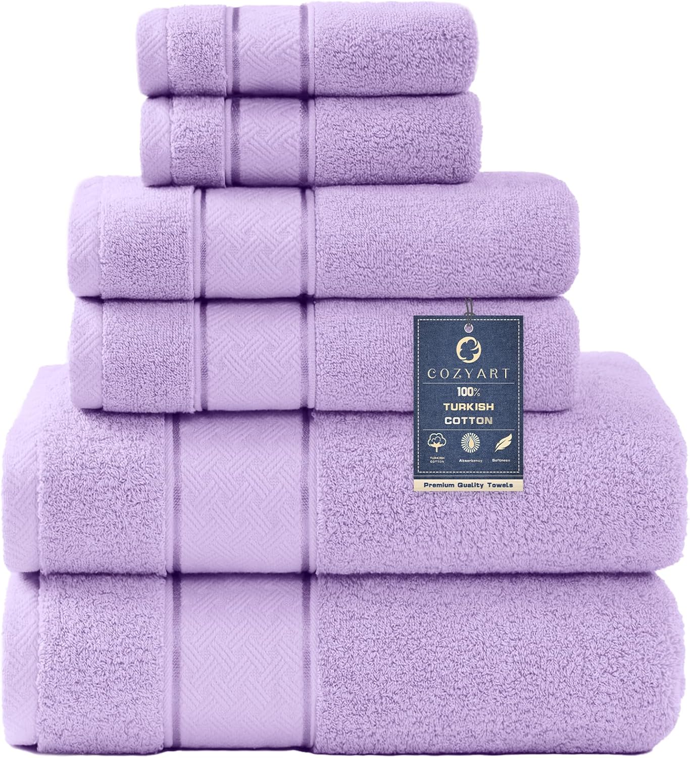 Luxury 100% Turkish Cotton Bath Towels Set for Ultimate Comfort