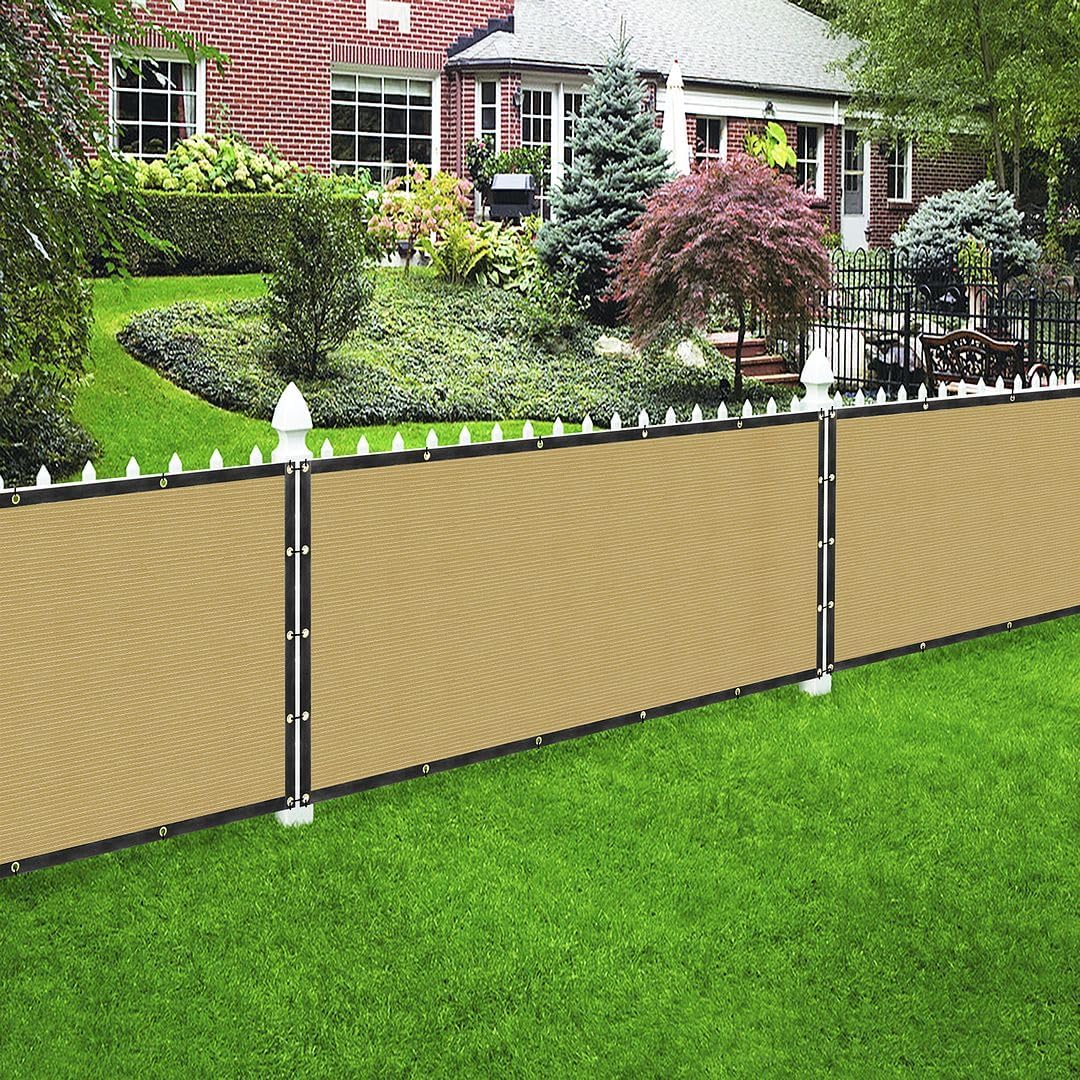 3ft x 46ft Beige Privacy Screen for Decks, Patios, and Fences