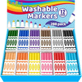 Washable Markers Bulk 288 Count - Classroom Broad Tip Set