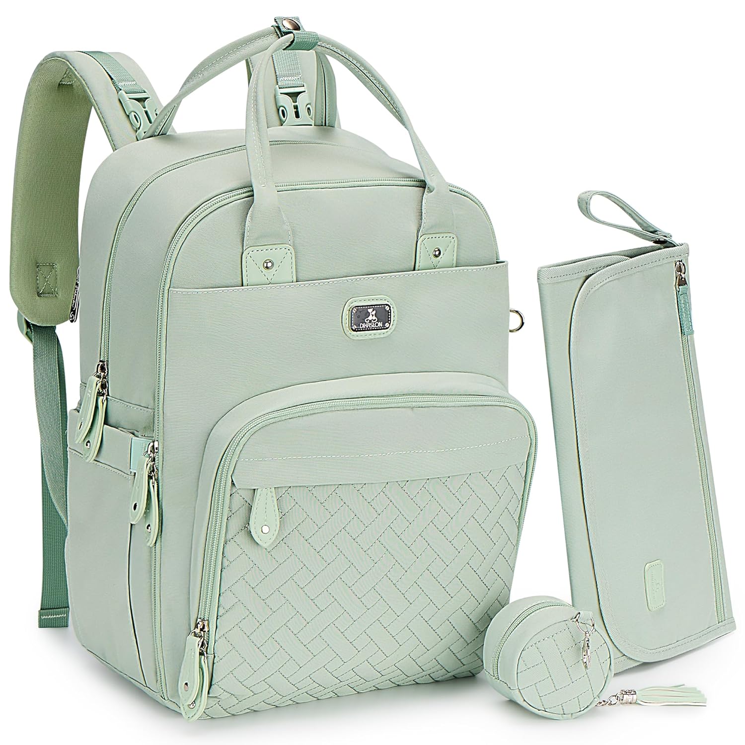 Dikaslon Diaper Bag Backpack with Changing Pad and Straps