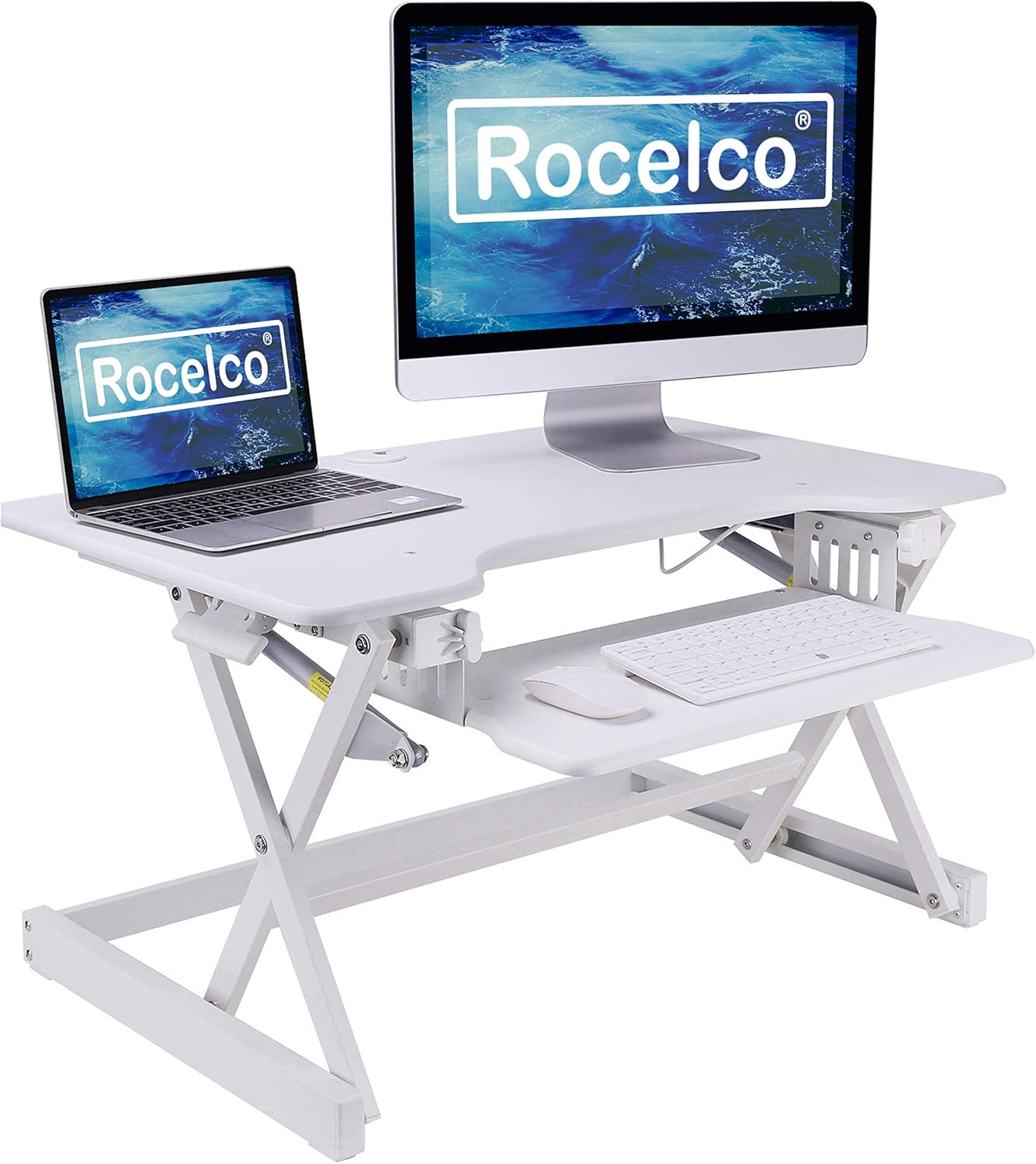 Rocelco 32in Height Adjustable Standing Desk Converter Review