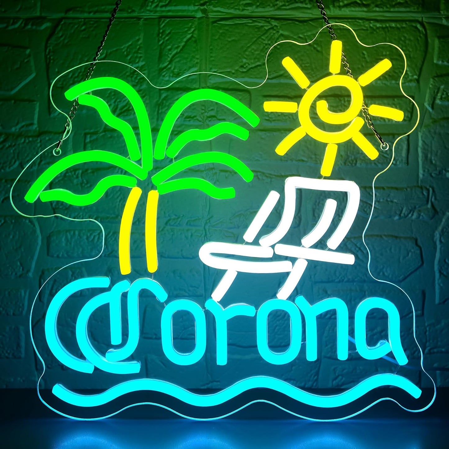 Palm Tree Neon Sign for Wall Decor and Home Bar Lighting