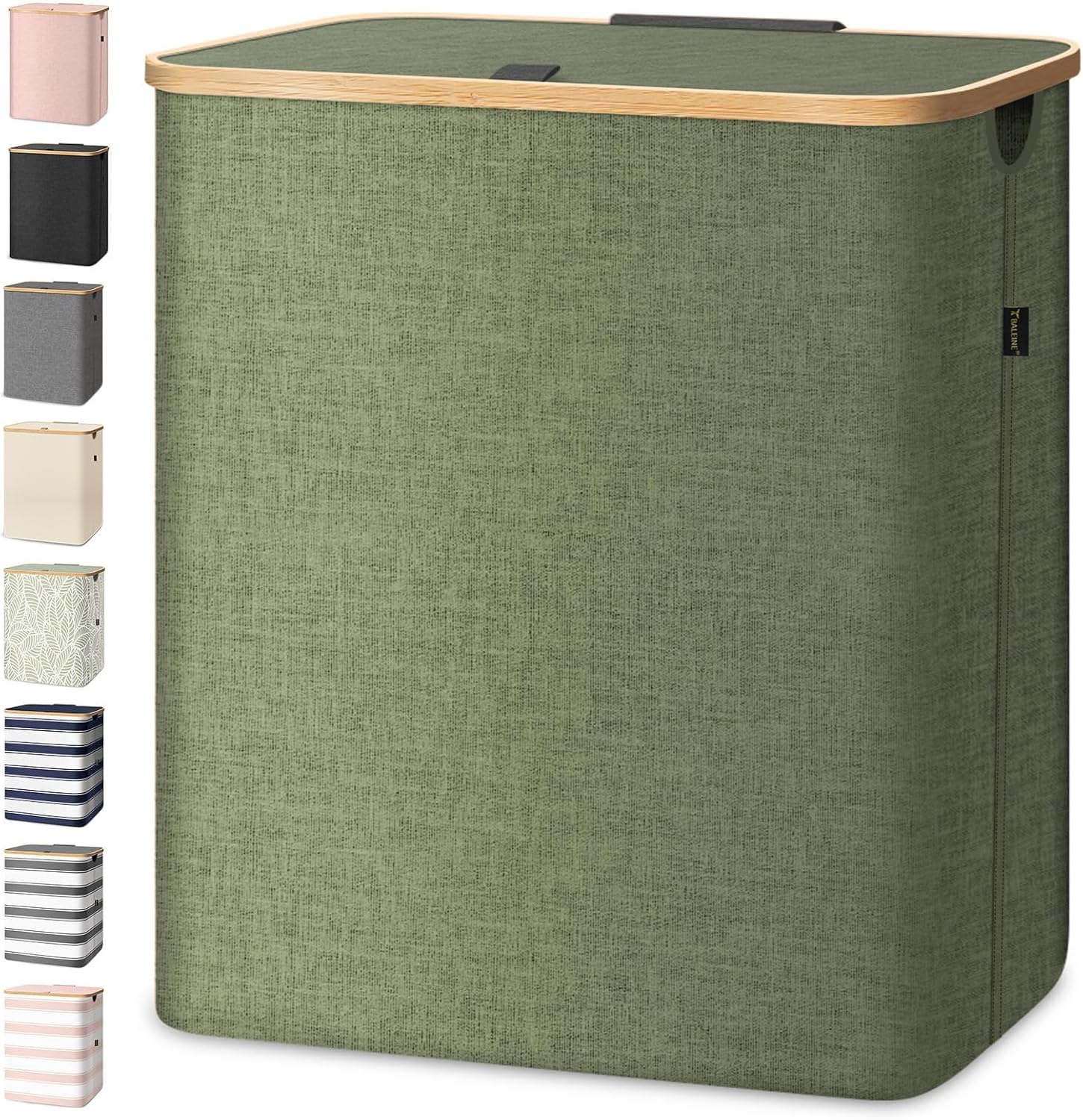 BALEINE Laundry Hamper with Lid - Tall Eco-Friendly Basket