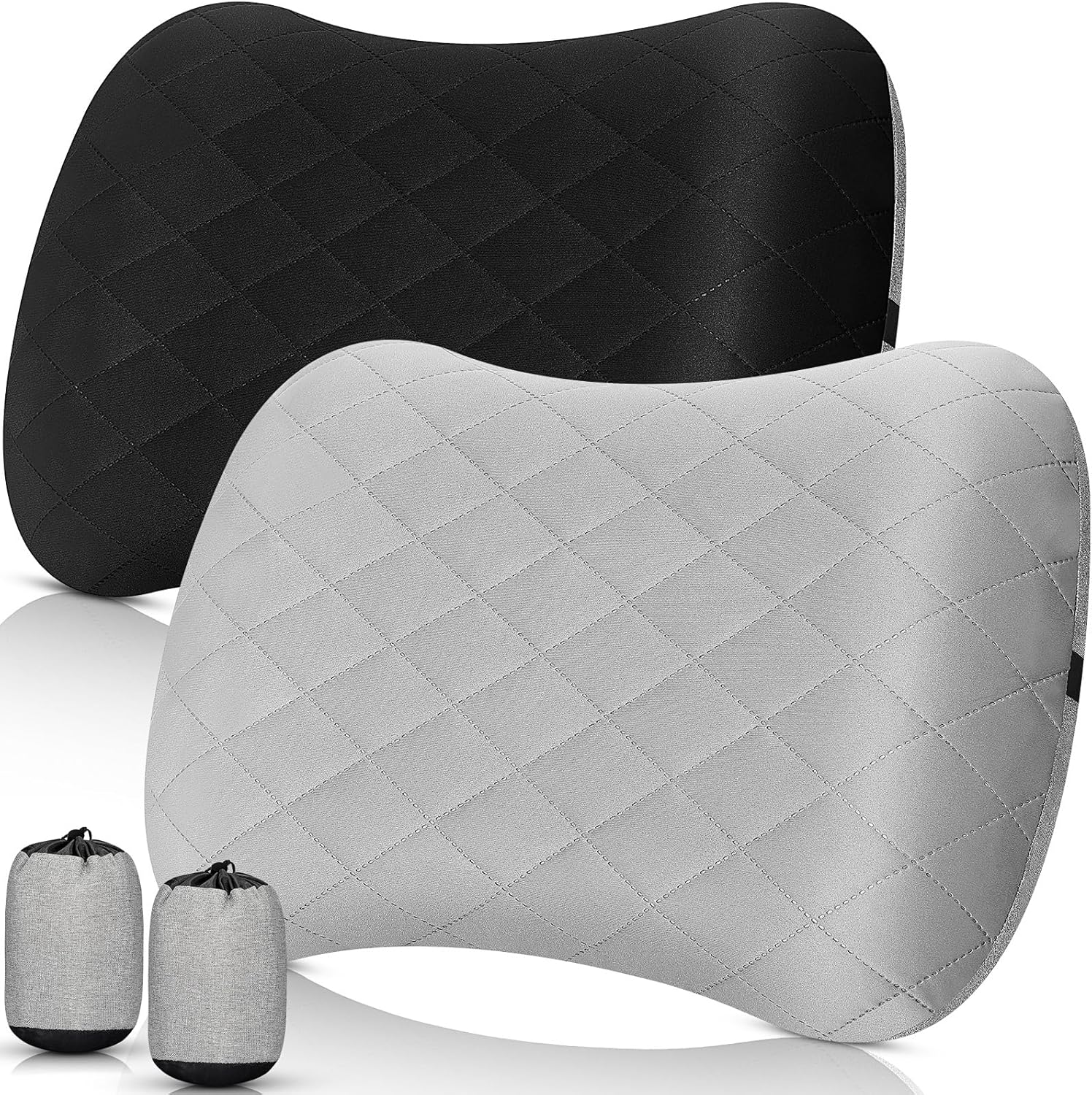 Compact Lumbar Support Pillow Set for Travel & Camping