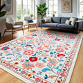 Area Rugs for Living Room 6x8 Khaki Non-Slip Washable Boho Rug