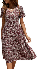 Summer Tiered Midi Dress V-Neck - Flattering Everyday Midi