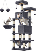 Feandrea Cat Tree 66.1 in Tall Multi-Level Condo - Large Play Tower