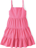 Girls' Short Sleeve Dressy Dress - Eyelet Tiered Above-Knee
