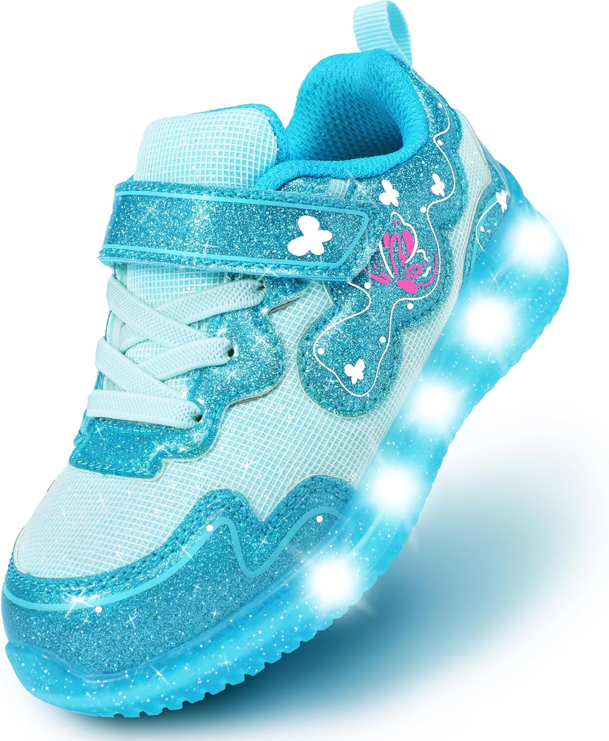 Light Up Toddler Shoes for Girls and Boys - Sparkle Sneakers