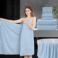 Jessy Home 8 Piece Bath Towel Set - Soft 600GSM Oversized Sheets