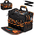 17-Inch Electrician Tool Bags for Men - 46-Pocket Heavy Duty Organizer