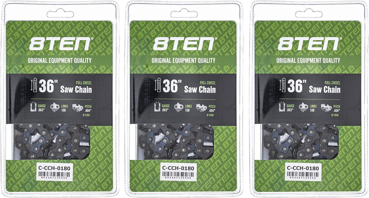 8TEN Full Chisel Chainsaw Chain 36 Inch for Stihl 084 088 MS 880