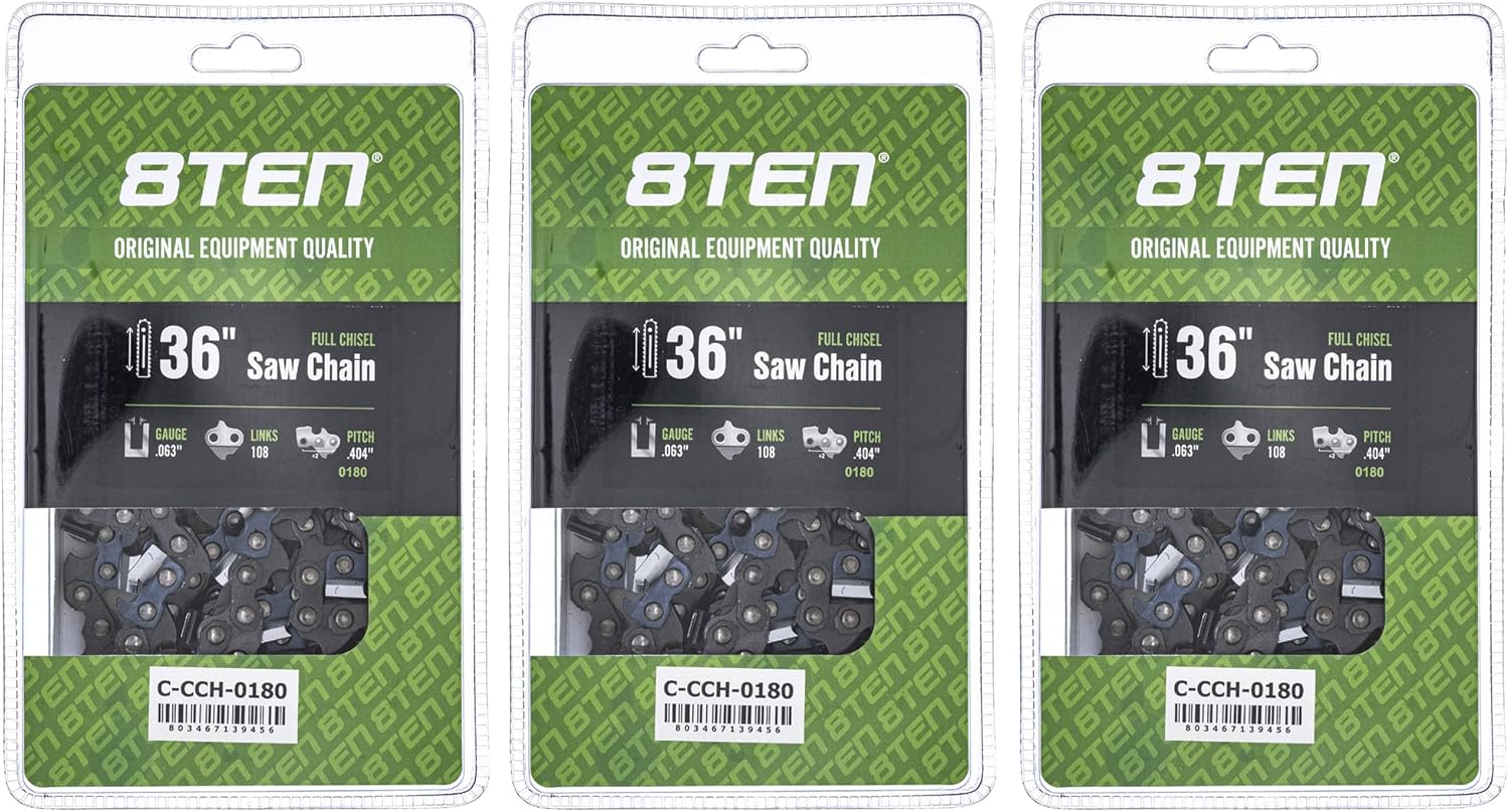 8TEN Full Chisel Chainsaw Chain 36 Inch for Stihl 084 088 MS 880