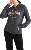 Womens Aero Logo Full Zip Hoodie - Circle Scripts Cozy Fleece