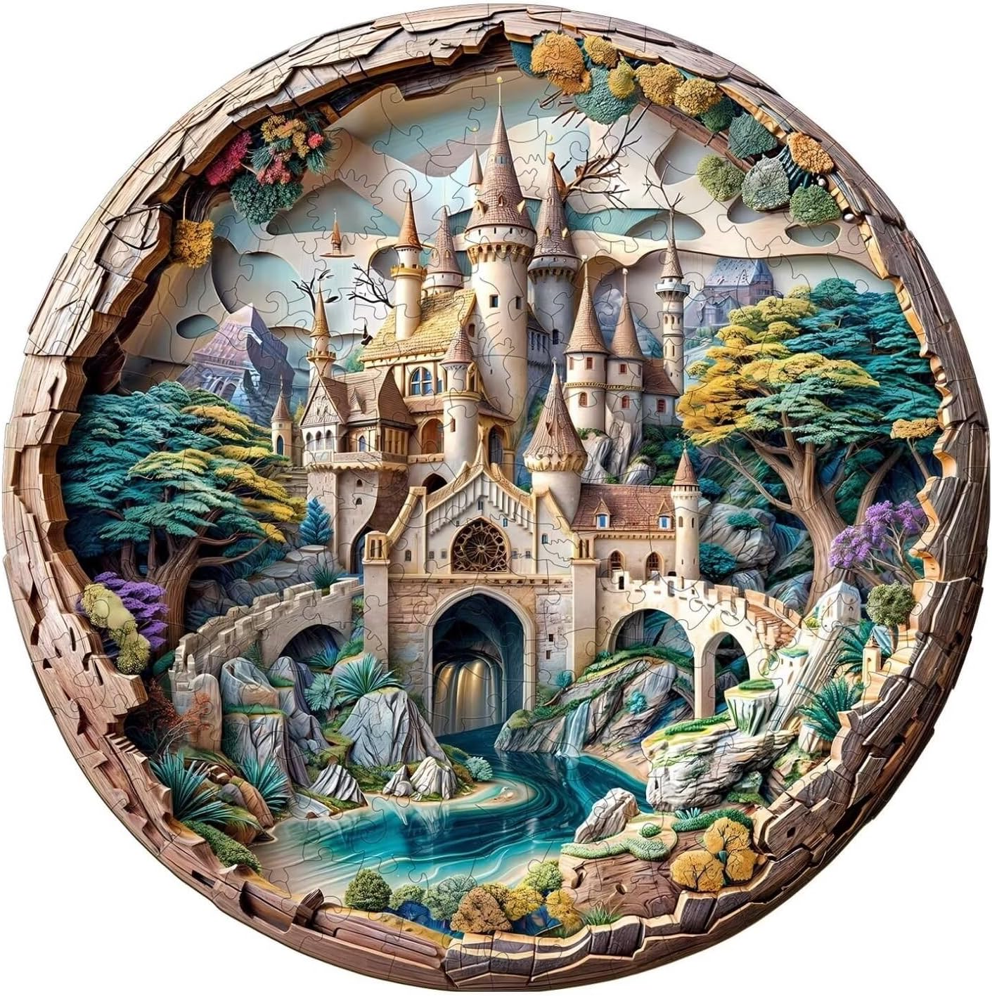 3D Castle Wooden Puzzles for Adults - Unique Animal Shapes
