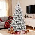 7.5 Ft Unlit Snow Flocked Christmas Tree - Realistic Full-Branch