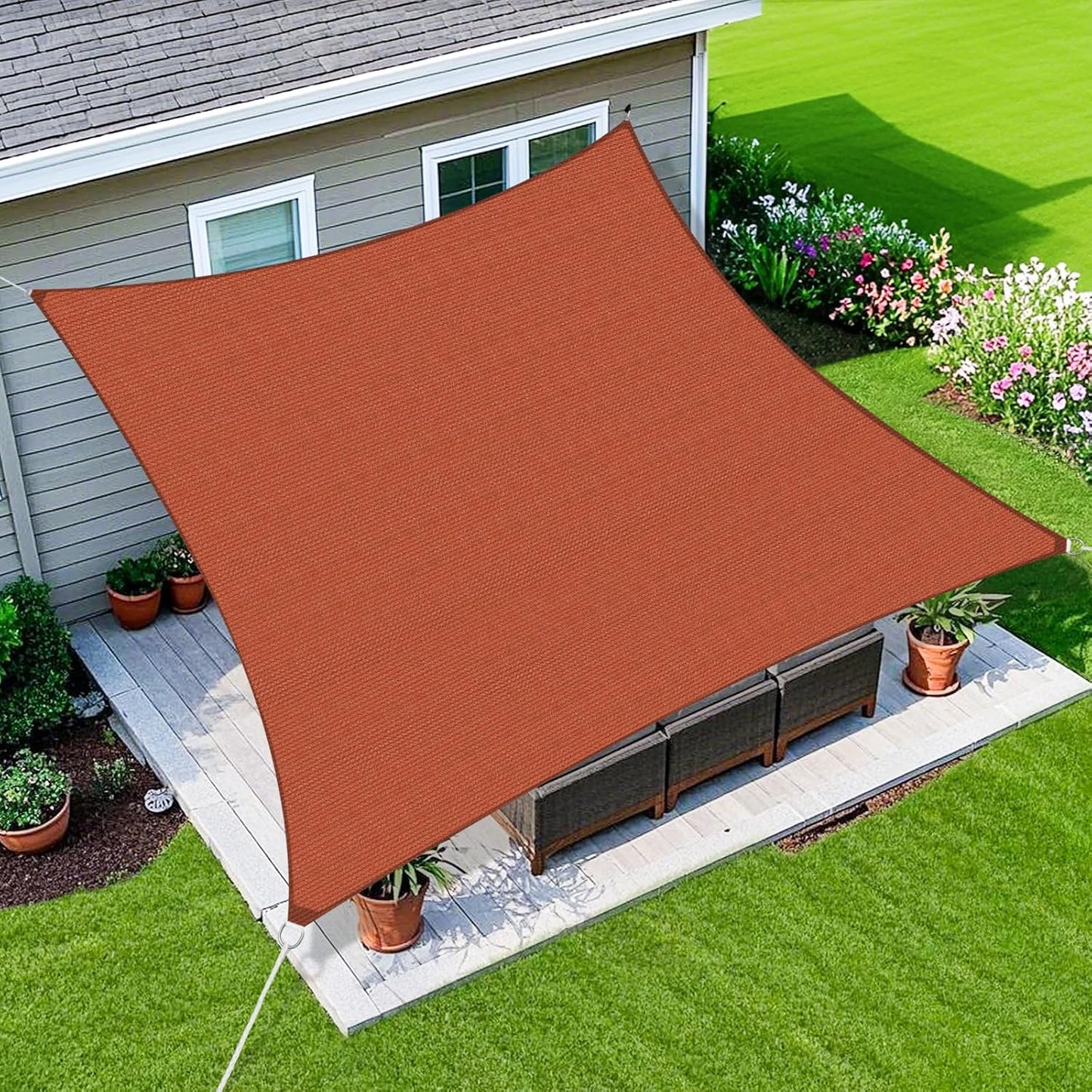 Amagenix Sun Shade Sail 10ftX13ft for Outdoor Spaces and Patios