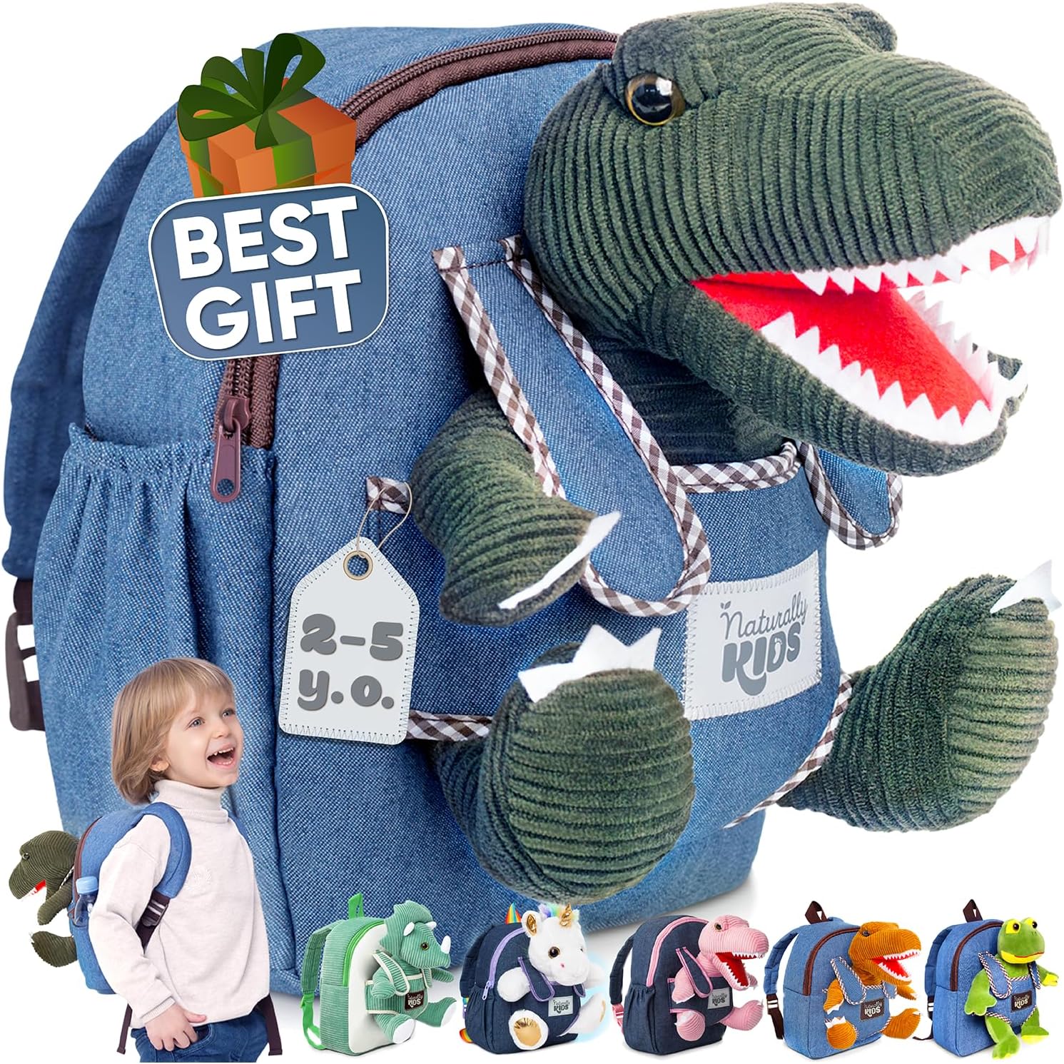 Green Dinosaur Toys for Kids 2-5, Perfect Toddler Gifts