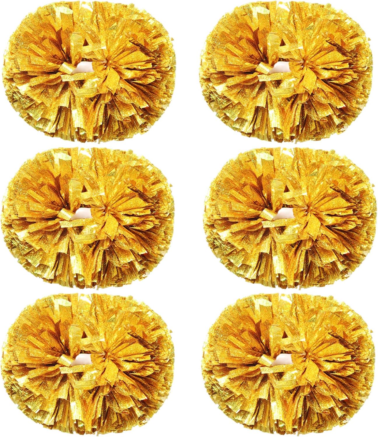 6Pcs Cheerleading Pom Poms for Kids and Adults Team Spirit