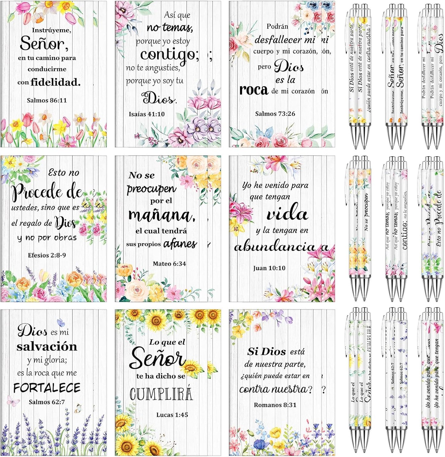 Spanish Christian Notebook Set w/ Bible Quotes!