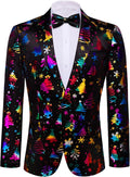 Barry.Wang Men's Paisley Sport Coat Blazer for Festive Events