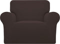 Chair Slipcover Chocolate - Easy-Going Stretch Spandex Jacquard