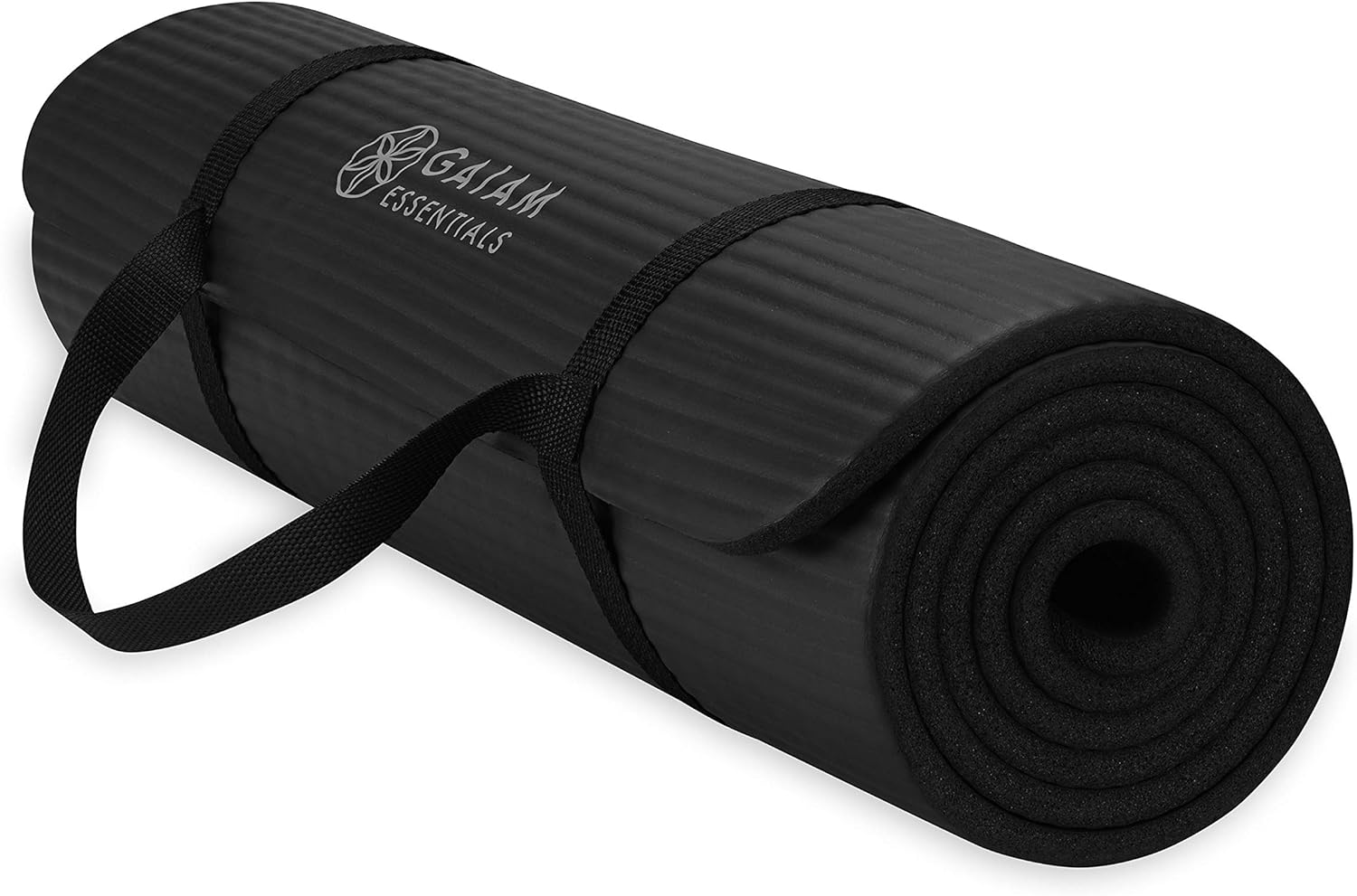 Gaiam Thick Yoga Mat with Easy-Cinch Strap