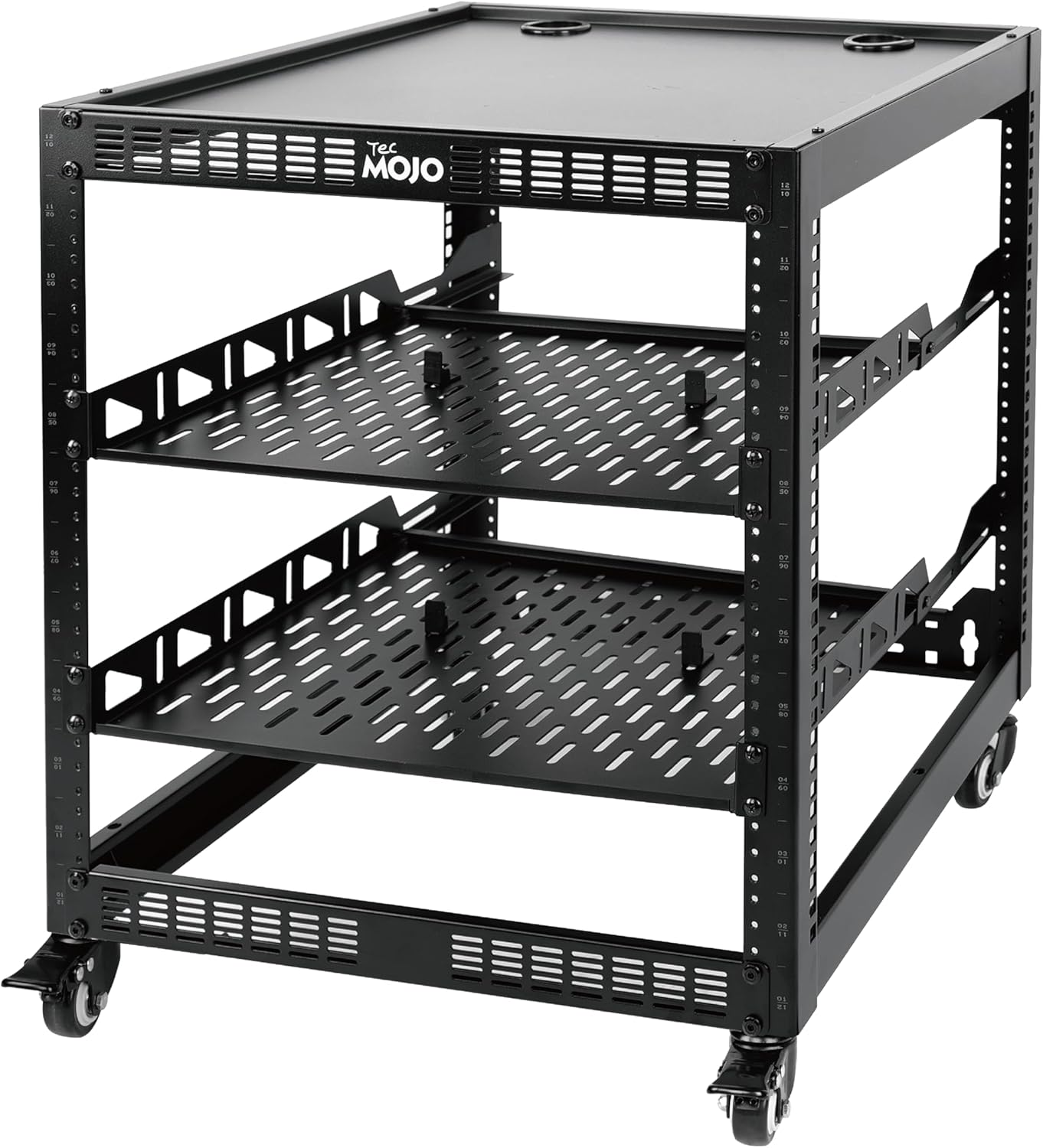 TECMOJO 12U Open Frame Network Rack for IT and AV Gear
