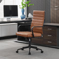 Okeysen Leather Office Desk Chair - Mid-Century Modern Ergonomic