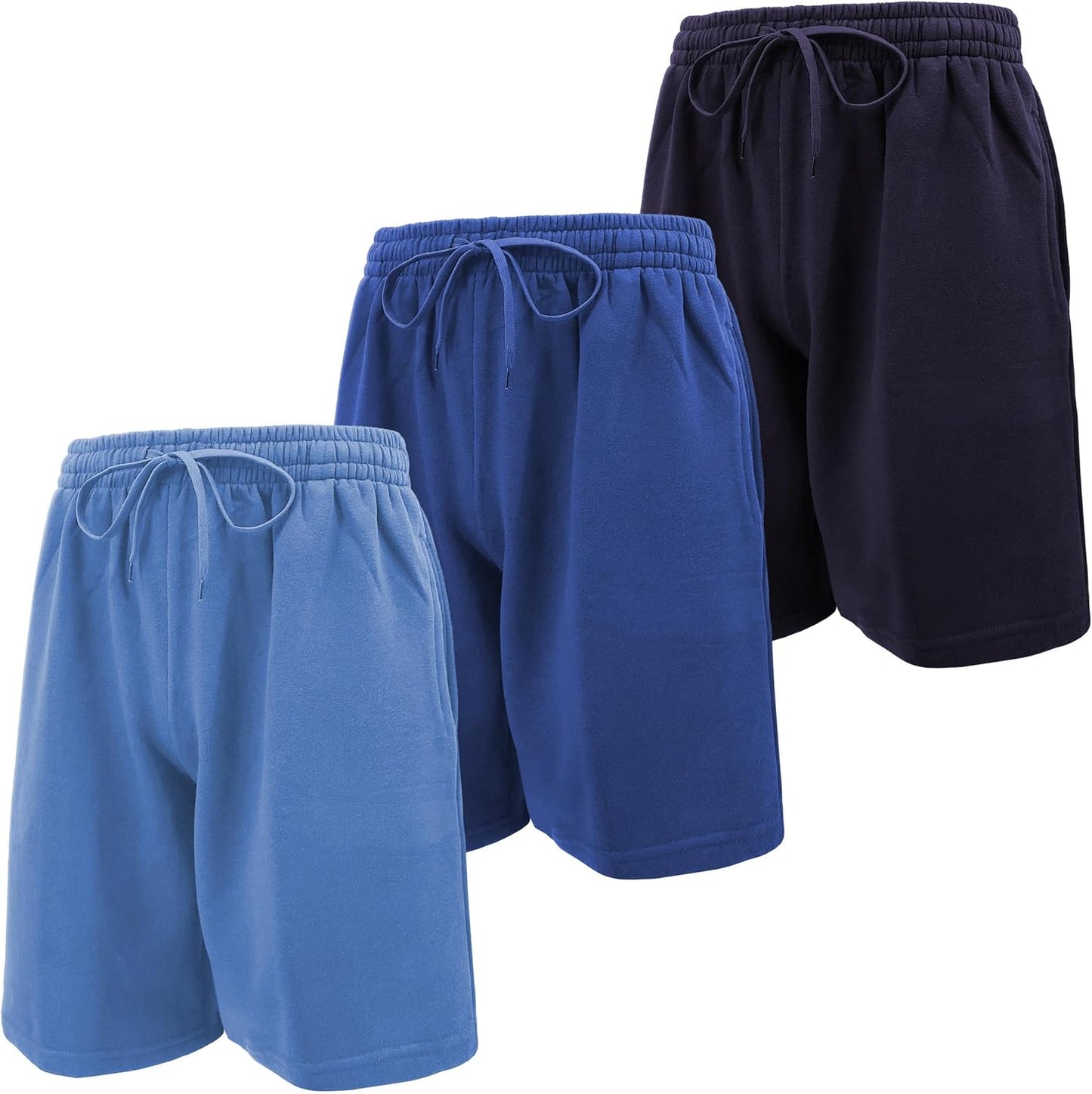 Andrew Scott Mens Cotton Knit Athletic Gym Shorts for Workouts