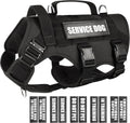 Service Dog Vest Harness for Large Dog - Tactical MOLLE No Pull