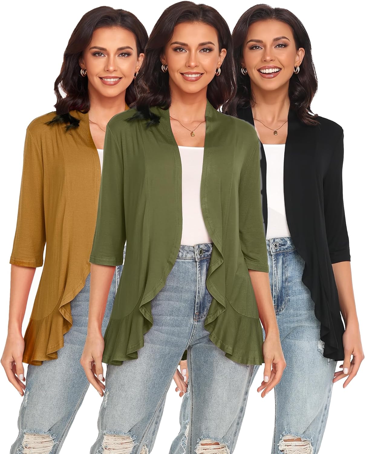 Argstar Women's 3/4 Sleeve Cardigan for Every Occasion