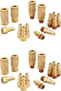 Coupler and Plug Kit (28 Piece) 1/4 in NPT Brass Quick Connect