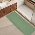 ZALL Waffle Bath Mat: Super Absorbent Non Slip Rug in Sage Green