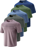 5 Pack Mens Active Quick Dry Crew Neck T Shirts (Style CNMT)