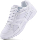 Youth Girls White Cheerleading Dancing Shoes - Lightweight Support