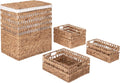 Seville Classics Handwoven Water Hyacinth 4-Piece Laundry Set