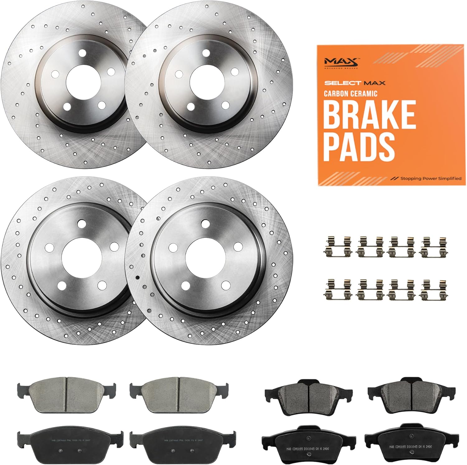 Max Advanced Brakes StyleMAX Front & Rear Brake Kit for Ford Escape