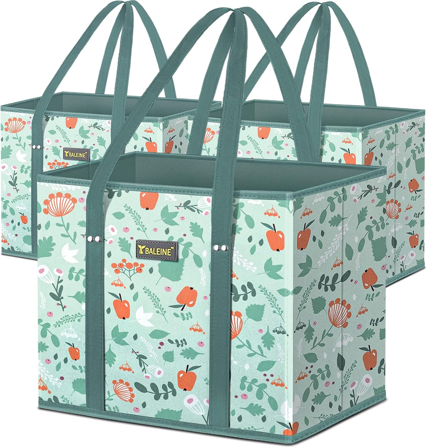 BALEINE Reusable Grocery Bags - Extra Large & Sturdy Design